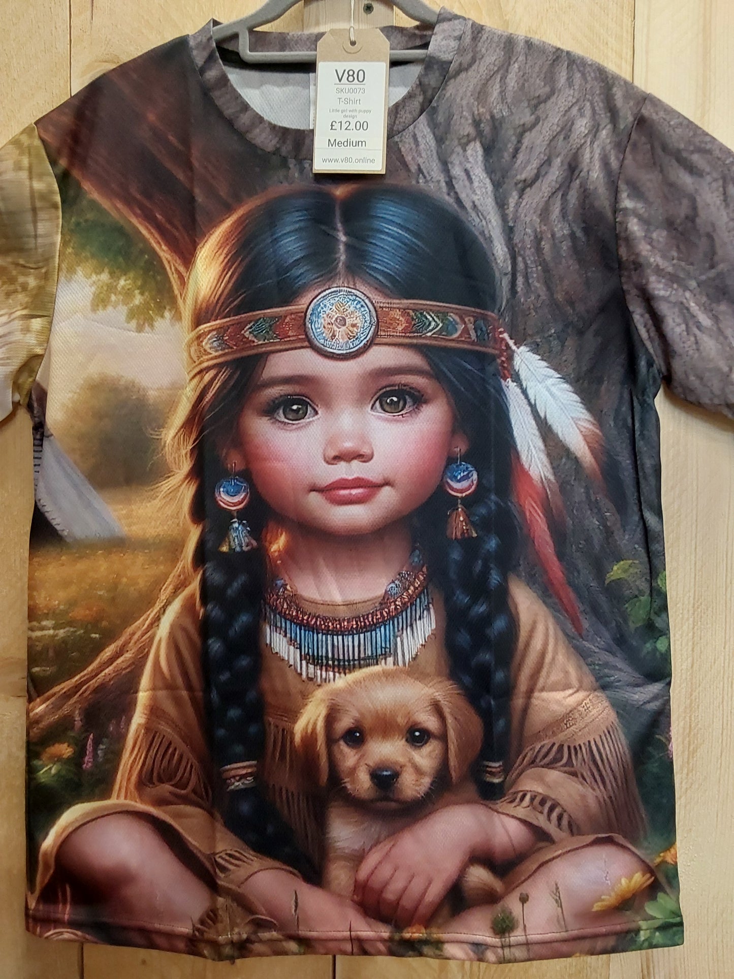 Native American Girl T-Shirt (ADULT Size M)