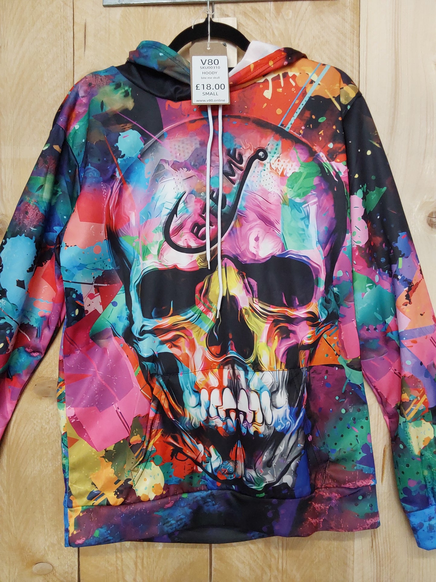 Multicolour Skull Hoody (ADULT Size SMALL)