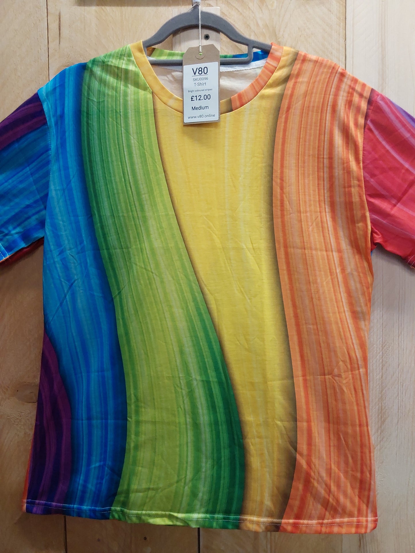 Rainbow Stripes T-Shirt (ADULT Size M)