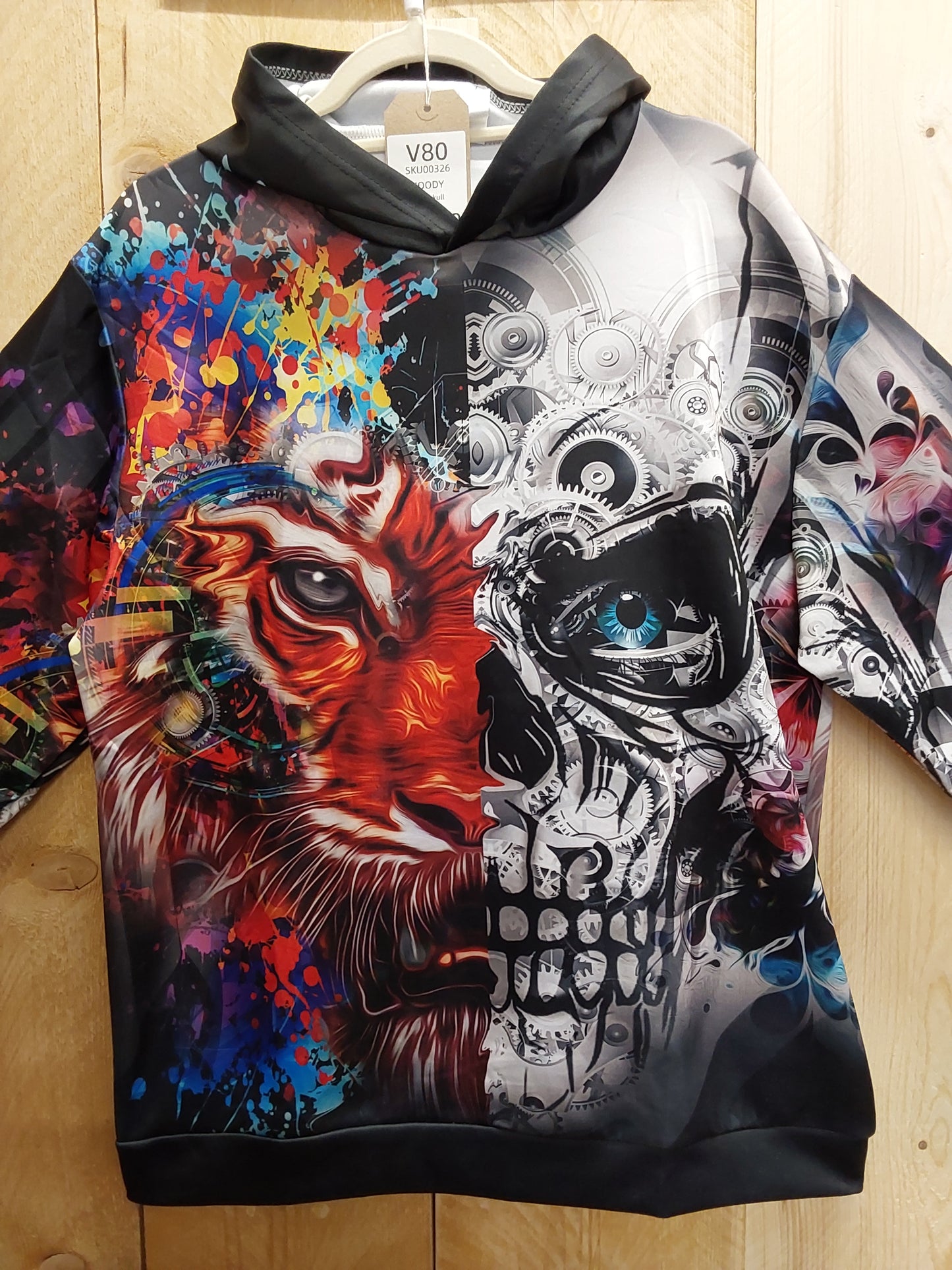 Steampunk Lion Skull Hoody (ADULT Size LARGE)