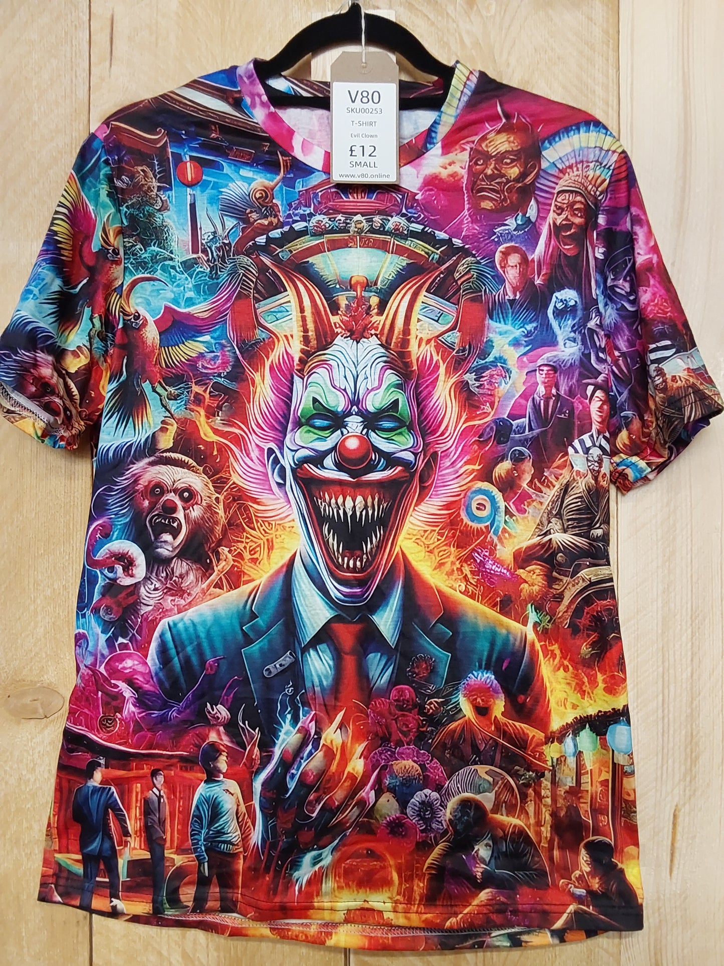 Evil Clown Carnival T-Shirt (ADULT Size SMALL)
