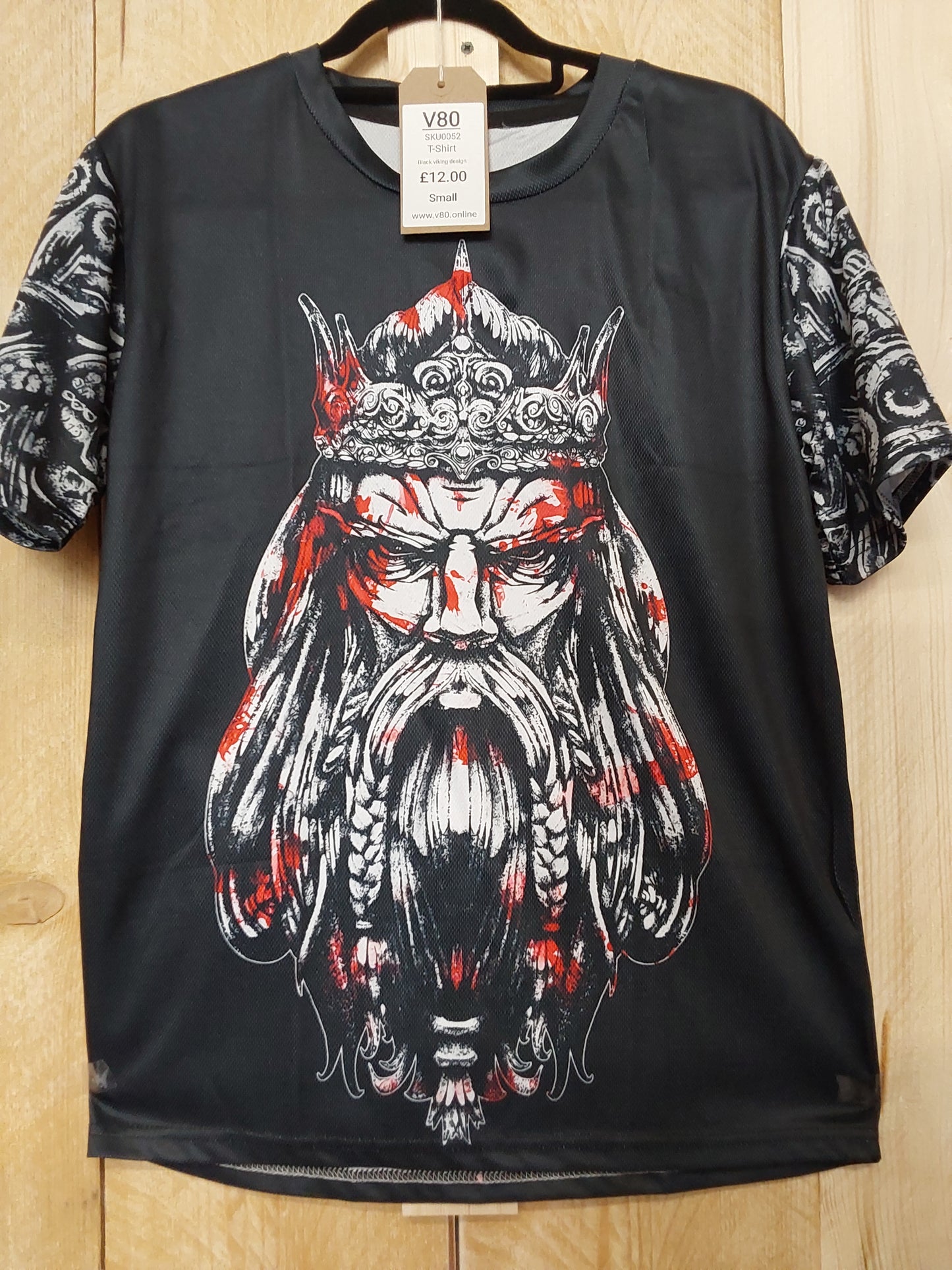 Black Viking T-Shirt (ADULT Size SMALL)