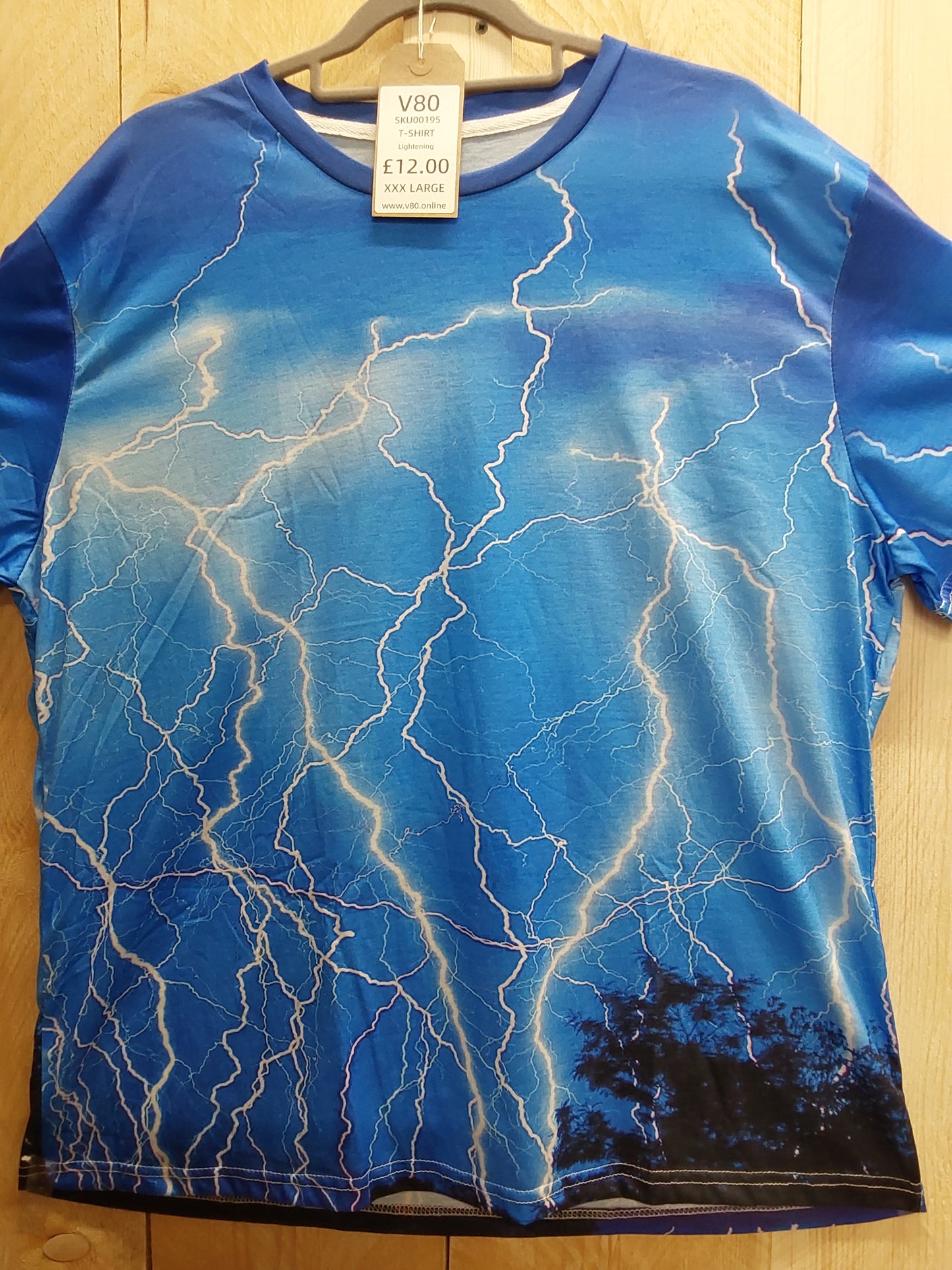Blue Lightning T-Shirt (ADULT Size 3XL)