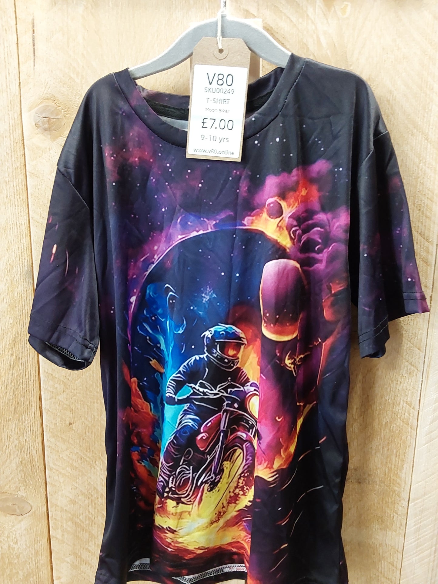 Moon biker 9-10 kids t-shirt