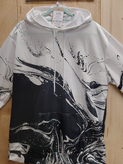 Monochrome Swirl Hoody (ADULT Size XL)