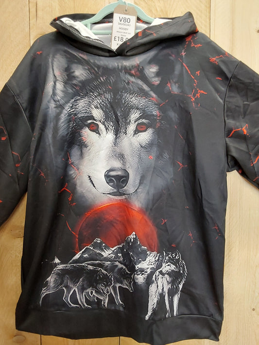 Blood Moon Wolf Hoody (ADULT Size XL)