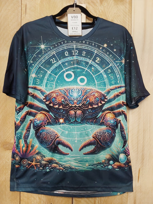 Cancer Astrology T-Shirt (ADULT Size SMALL)
