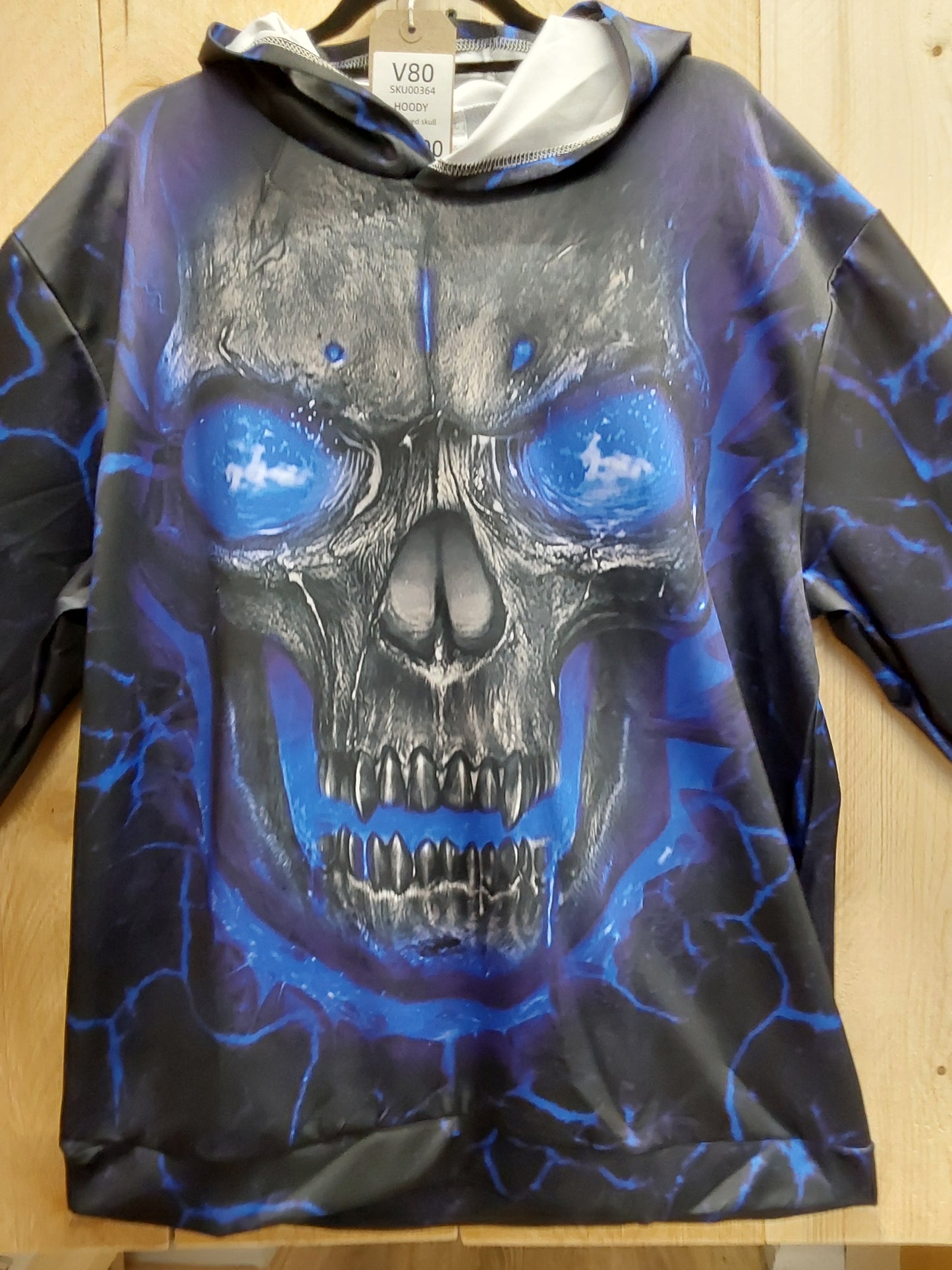 Blue Skull Hoody (ADULT Size XXL)
