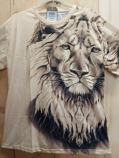 Lion Graphic T-Shirt (ADULT Size LARGE)