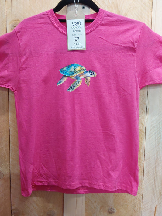 Turtle Graphic T-Shirt (KIDS Size 7-8yrs)