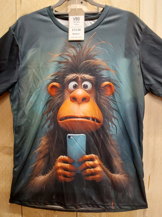 Confused Monkey T-Shirt (ADULT Size M)