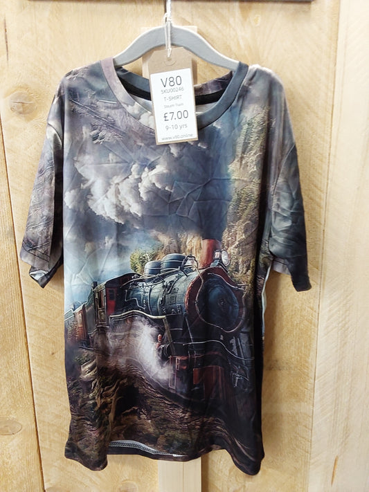 Steam train kids 9-10 t-shirt