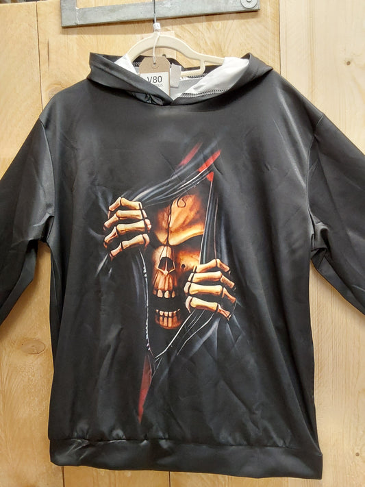 Peeking Skull Hoody (ADULT Size LARGE)