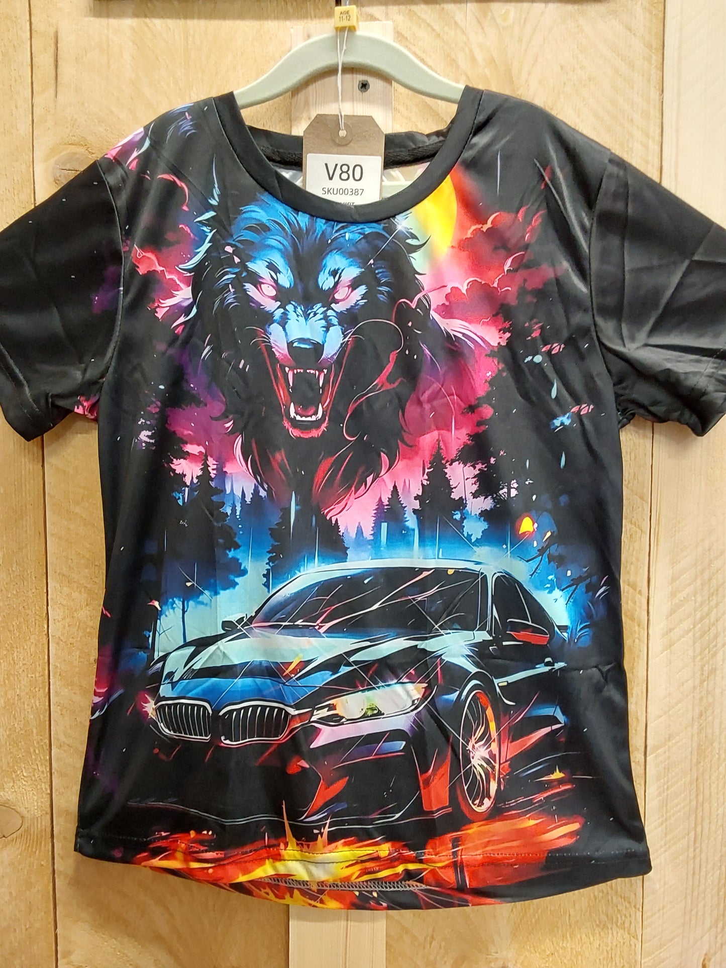 Werewolf/Car T-Shirt (KIDS Size 11-12yrs)