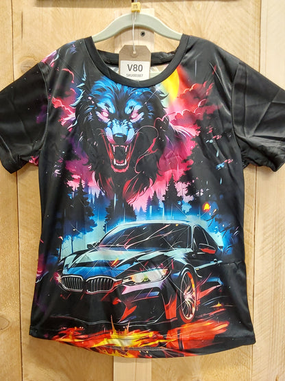Werewolf/Car T-Shirt (KIDS Size 11-12yrs)