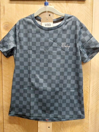 Grey Chequered T-Shirt (Kids 5-6 yrs)