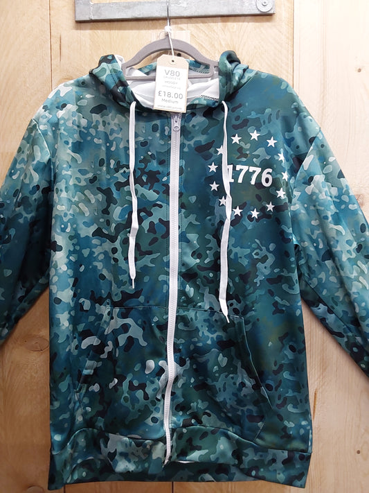 Camouflage Zip Hoody (ADULT Size SMALL)