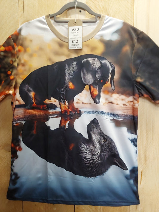 Sausage Dog/Wolf T-Shirt (ADULT Size M)