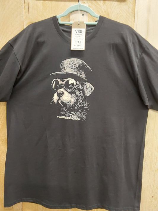Steampunk Dog T-Shirt (ADULT Size XL)