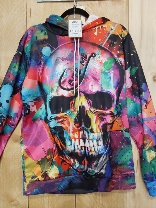Multicolour Skull Hoody (ADULT Size SMALL)