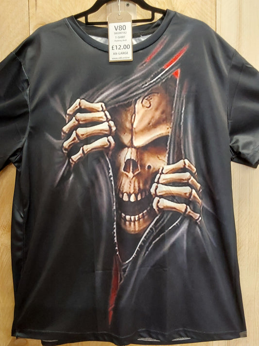 Peeking Skull T-Shirt (ADULT Size XXL)
