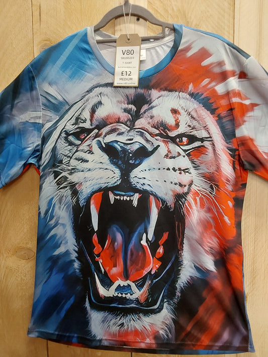 Red, White and Blue Lion T-Shirt (ADULT Size M)