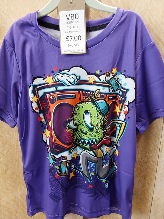 Graffiti monster kids 5-6 t-shirt