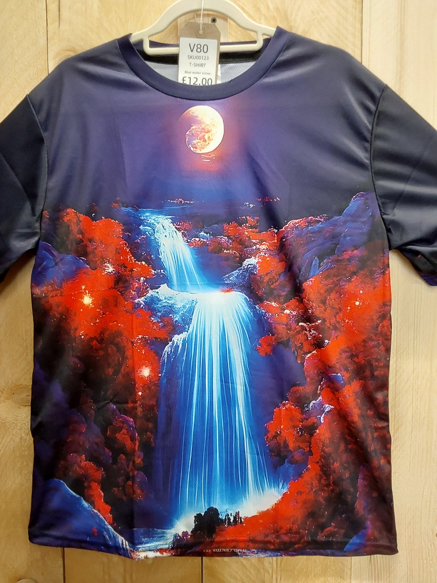Waterfall Scene T-Shirt (ADULT Size LARGE)