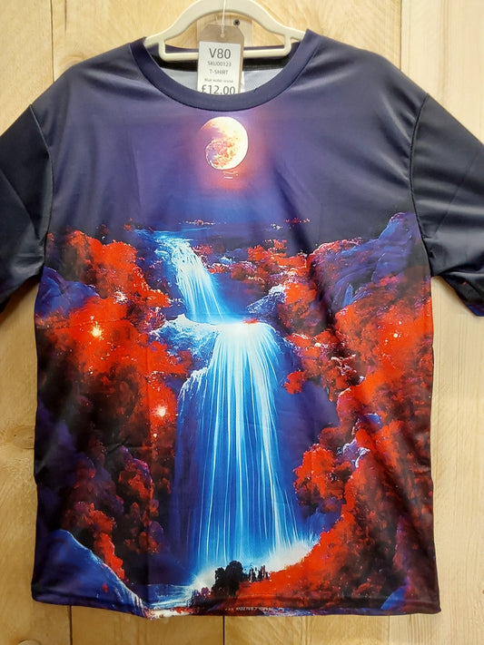 Waterfall Scene T-Shirt (ADULT Size LARGE)
