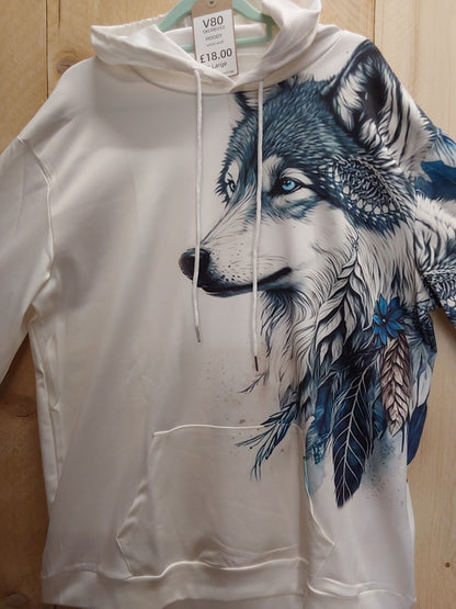 White Wolf Hoody (ADULT Size XL)