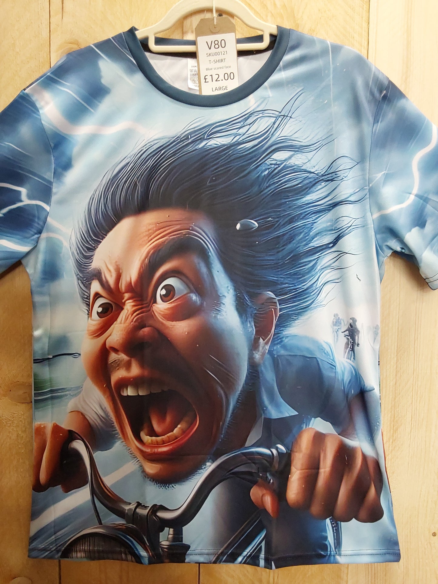 Screaming Cyclist T-Shirt (ADULT Size LARGE)