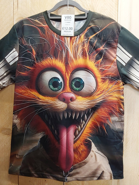 Crazy Cat T-Shirt (ADULT Size M)