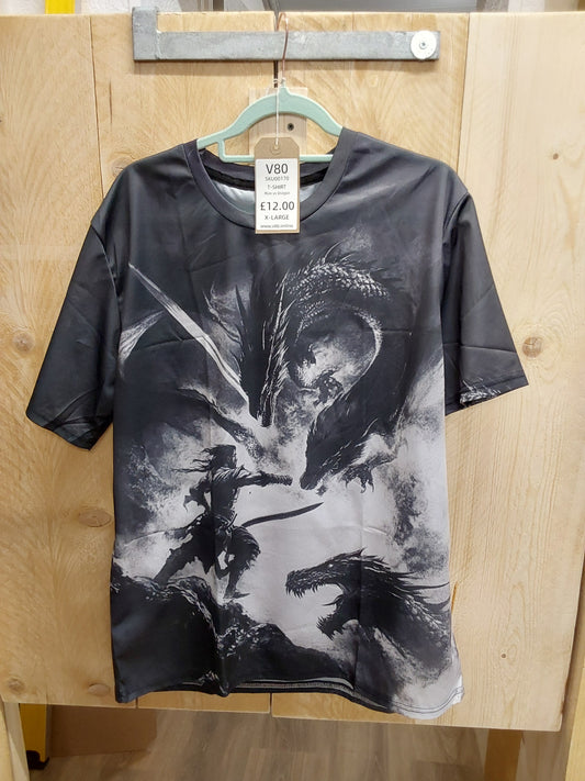 Man vs dragon X-LARGE t-shirt