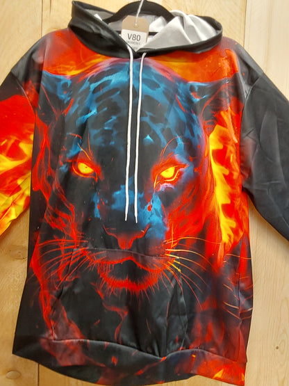 Panther Flames Hoody (ADULT Size XXL)