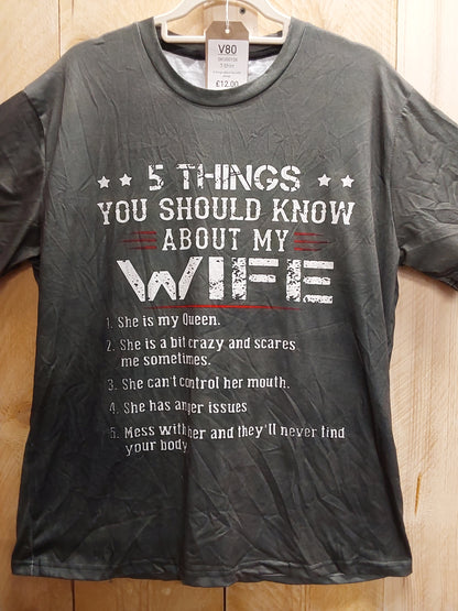 My Wife T-Shirt  (ADULT Size L)