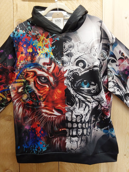 Steampunk Lion Skull Hoody (ADULT Size LARGE)