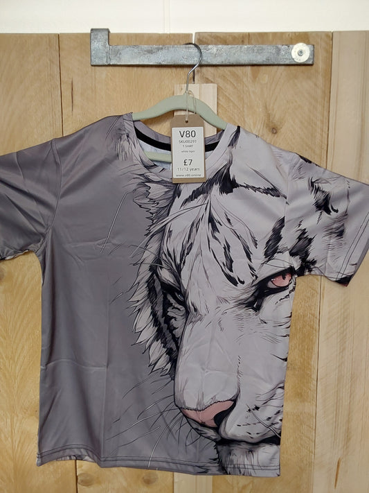 White Tiger T-Shirt (KIDS Size 11-12yrs)