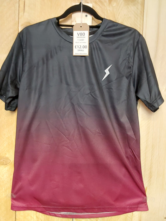 Black/Red Ombre T-Shirt (ADULT Size SMALL)