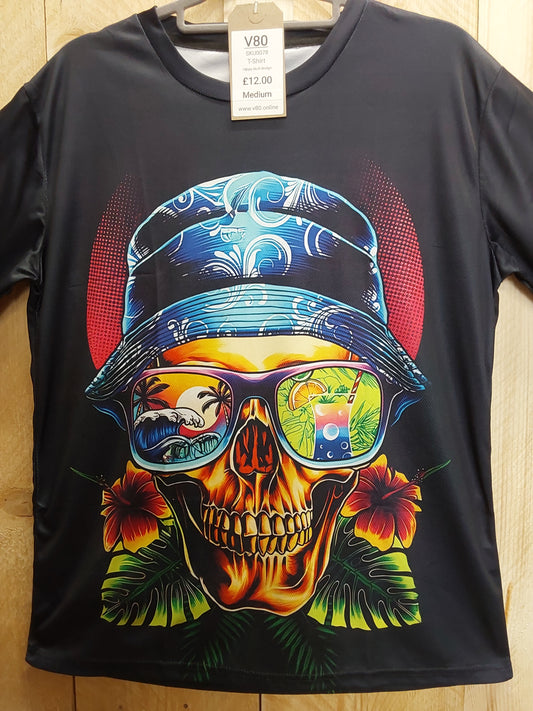 Hippy Skull T-Shirt (ADULT Size M)