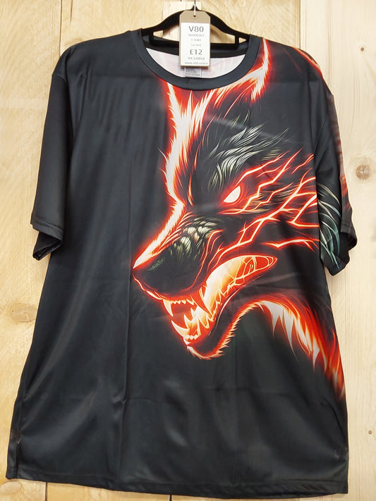 Fire Wolf T-Shirt (ADULT Size XXL)