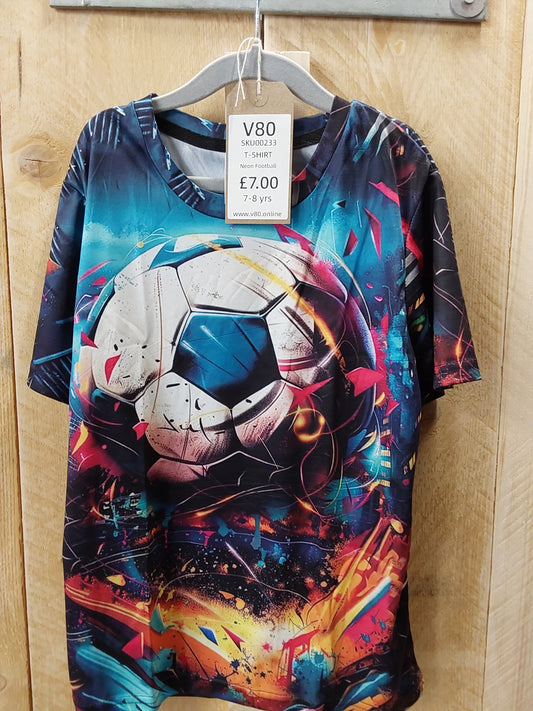 Neon football 7-8 kids t-shirt