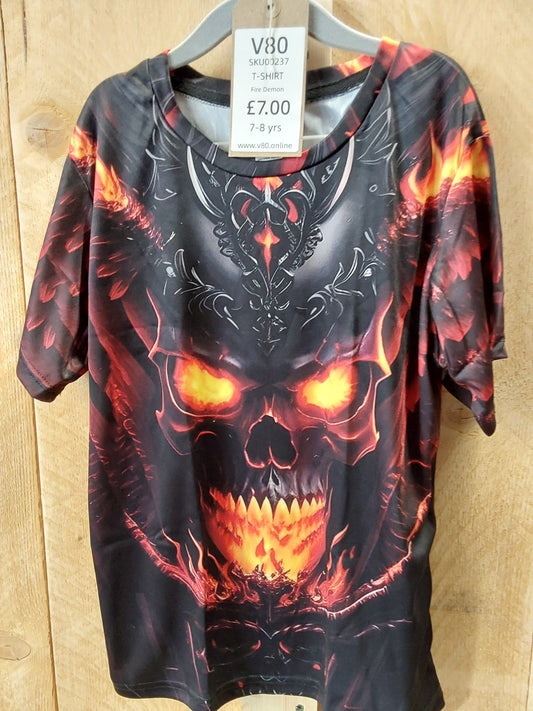 Fire demon kids 7-8 t-shirt