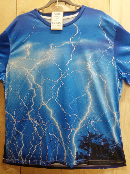 Blue Lightning T-Shirt (ADULT Size 3XL)
