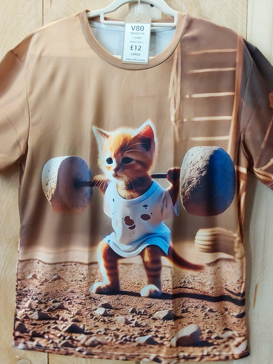 Barbell Kitten T-Shirt